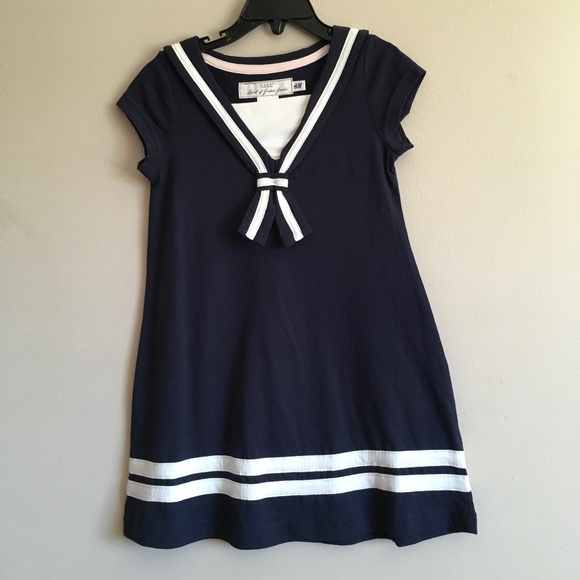 H&M Little Girl  Navy/white Sailor Dress size 2-4Y. - Picture 1 of 5